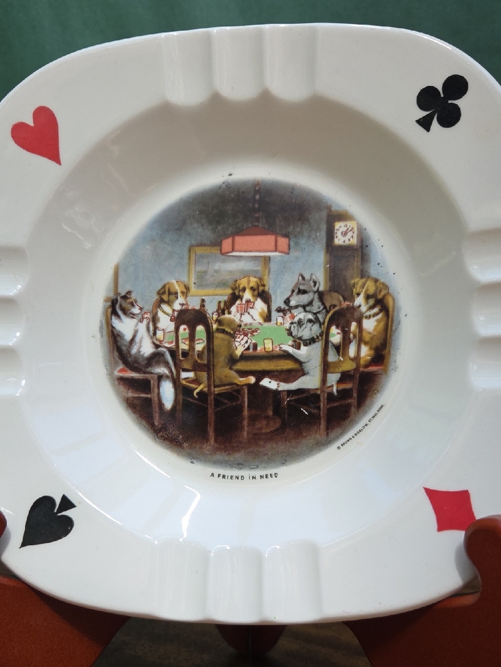 Vintage Poker DOG Ashtray